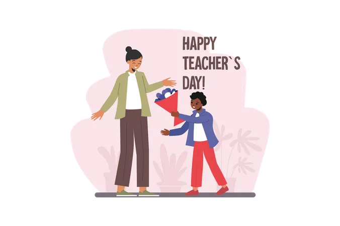 Happy Teachers day  Illustration