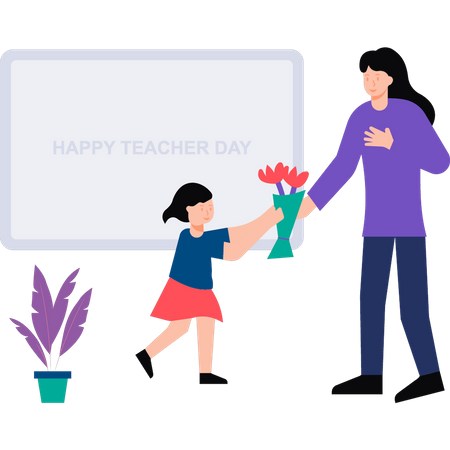 Happy teacher's day  Illustration