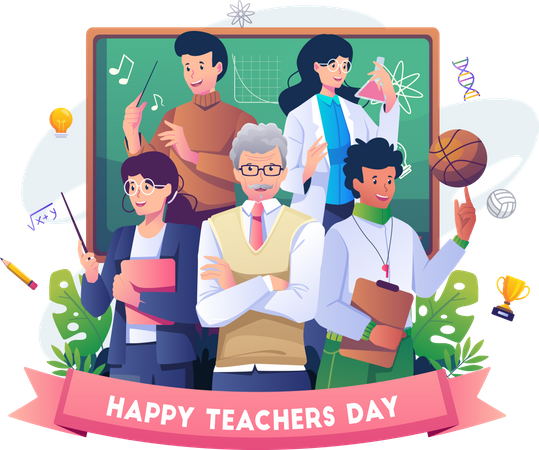 Happy Teacher's Day  Illustration