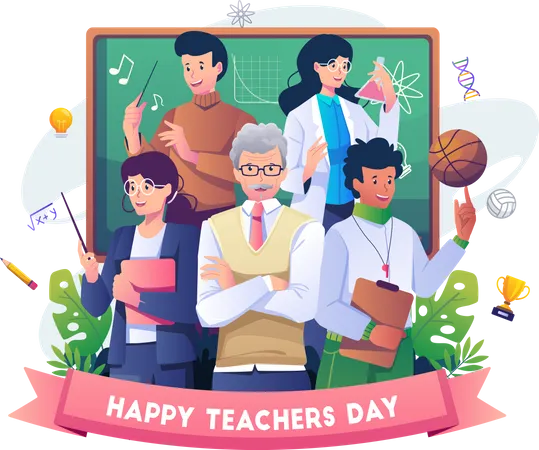 Happy Teacher's Day  Illustration