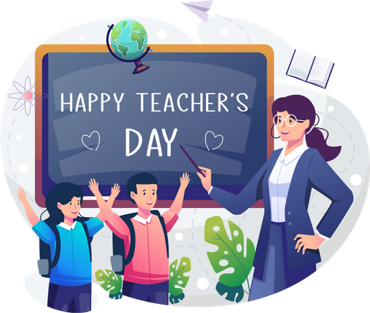 Happy teachers day  Illustration