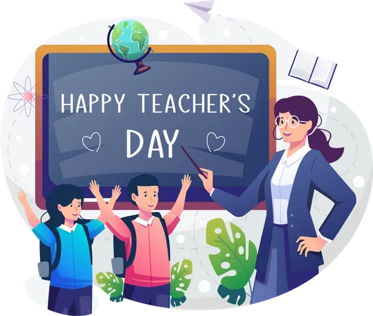 Happy teachers day  Illustration