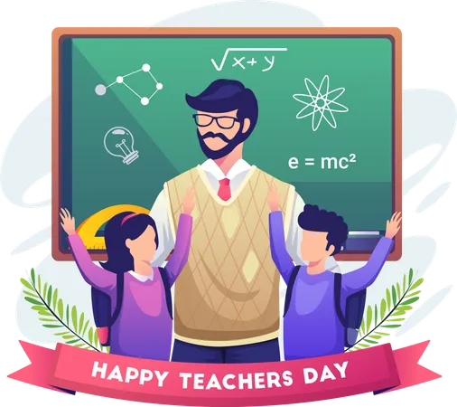 Happy Teacher's Day  Illustration