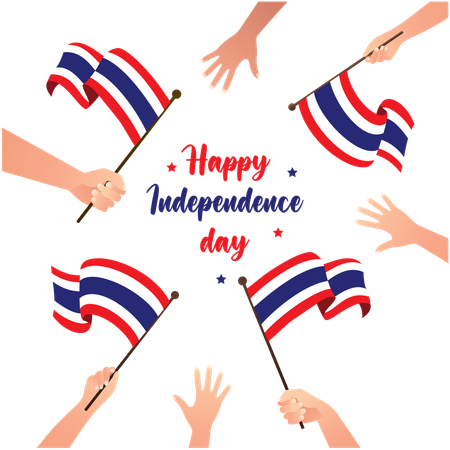 Happy Thailand Independence Day  Illustration