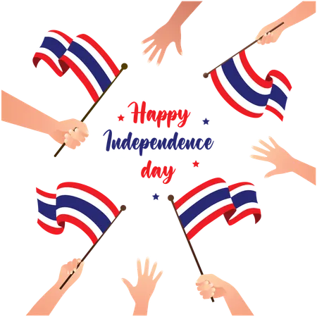 Happy Thailand Independence Day  Illustration