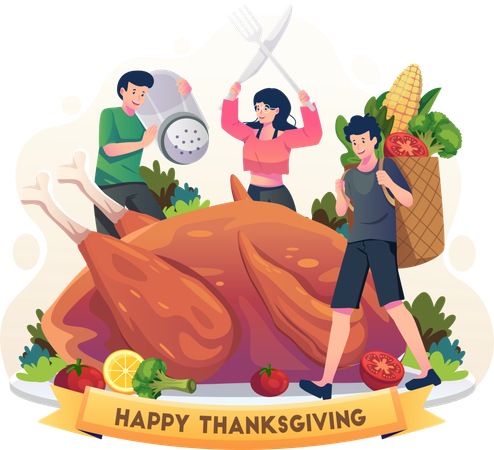 Happy Thanksgiving  Illustration