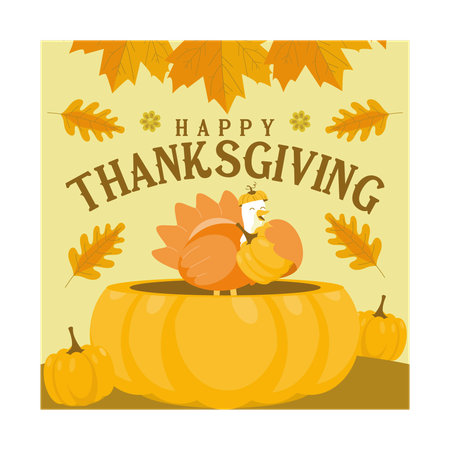 Happy Thanksgiving celebration  Illustration