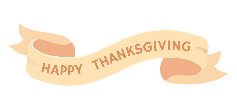 Happy thanksgiving day banner ribbon  Illustration