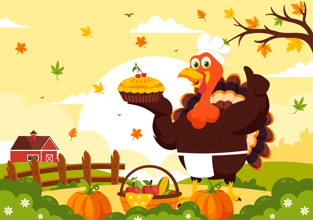 Happy Thanksgiving Day  Illustration