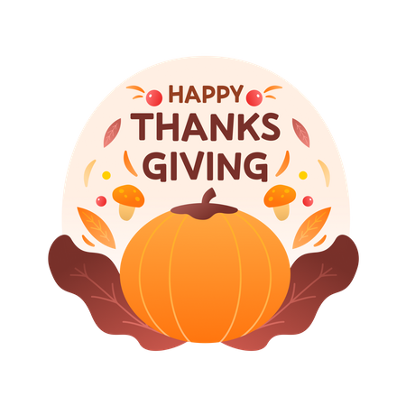 Happy Thanksgiving Day  Illustration