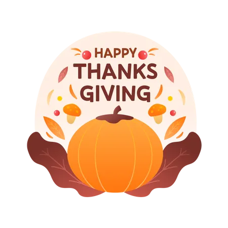 Happy Thanksgiving Day  Illustration