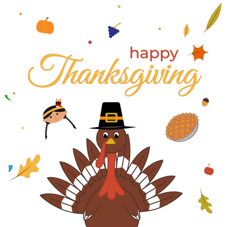 Happy thanksgiving  Illustration