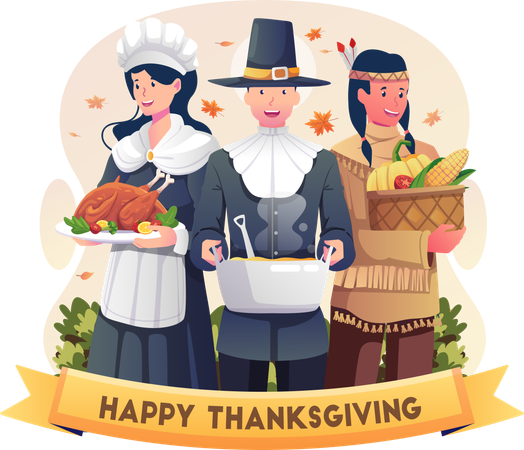 Happy Thanksgiving  イラスト