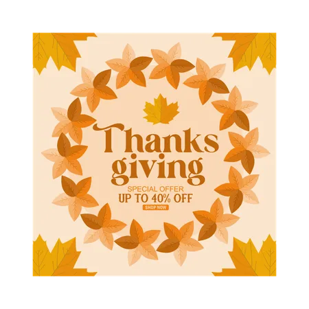 Happy Thanksgiving Sale  Illustration