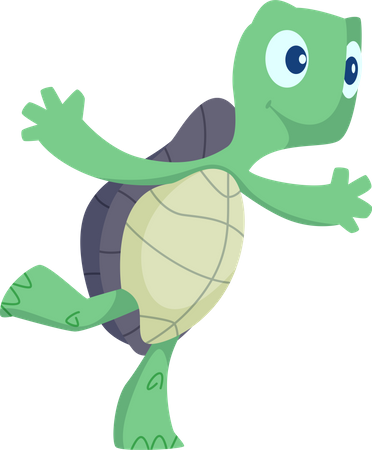 Happy Turtle  Illustration