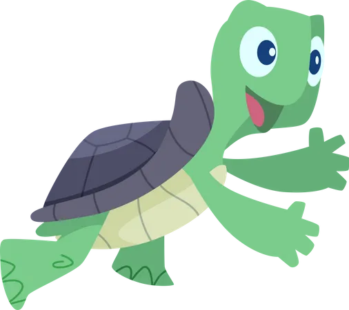 Happy Turtle  Illustration