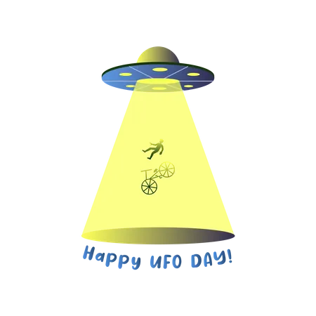 Happy Ufo Day  Illustration