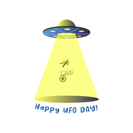 Happy Ufo Day  Illustration