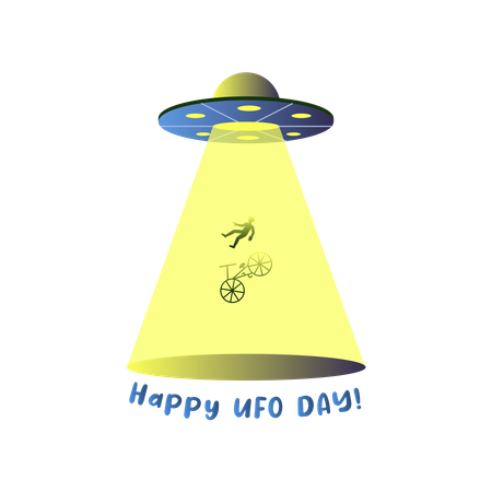 Happy Ufo Day  Illustration