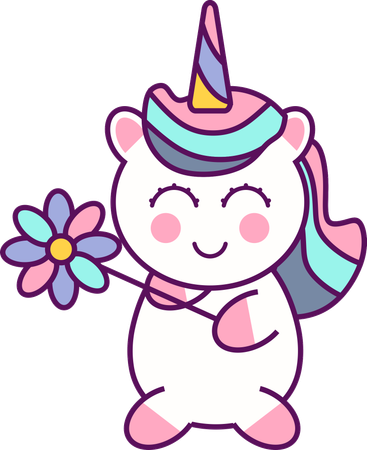 Happy Unicorn  Illustration