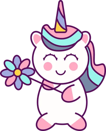 Happy Unicorn  Illustration