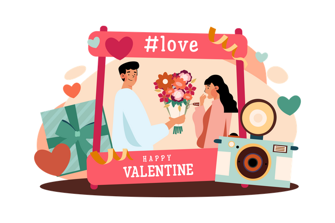 Happy valentine Illustration