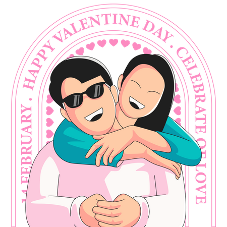 Happy valentine day Illustration