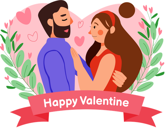 Happy valentine day  Illustration