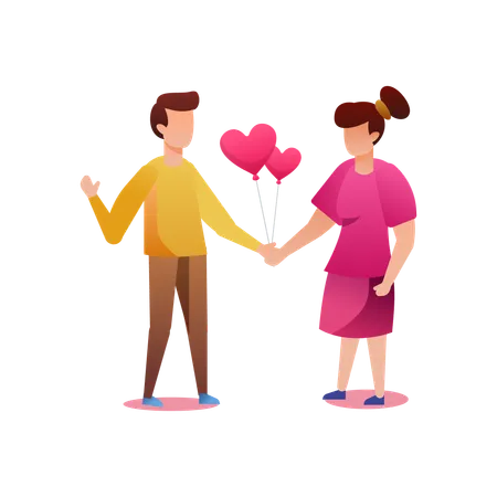 Valentine Day Flat Illustration In This Design You Can See How Technology Connect To Each Other Each File Comes With A Project In Which You Can Easily Change Colors And More Illustration