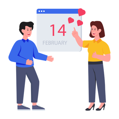 Happy valentines day  Illustration