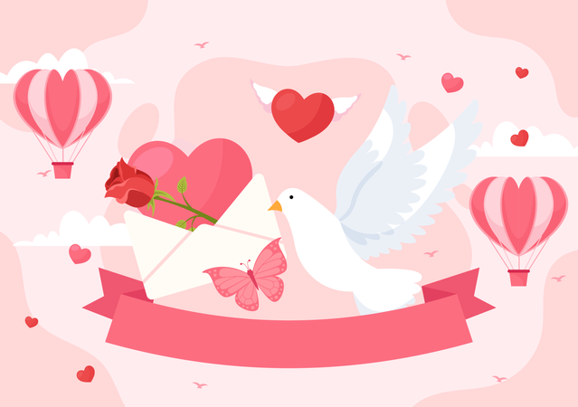 Happy Valentines Day  Illustration