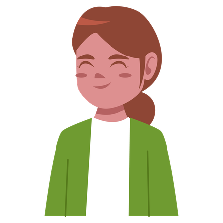 Happy Woman Avatar  Illustration