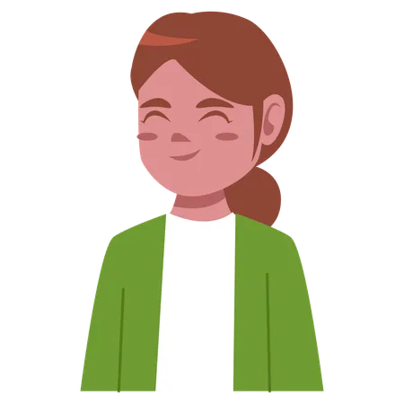 Happy Woman Avatar  Illustration