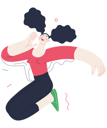 Happy woman calling someone  Illustration