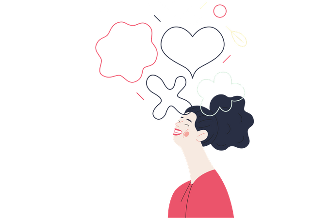 Happy woman  Illustration