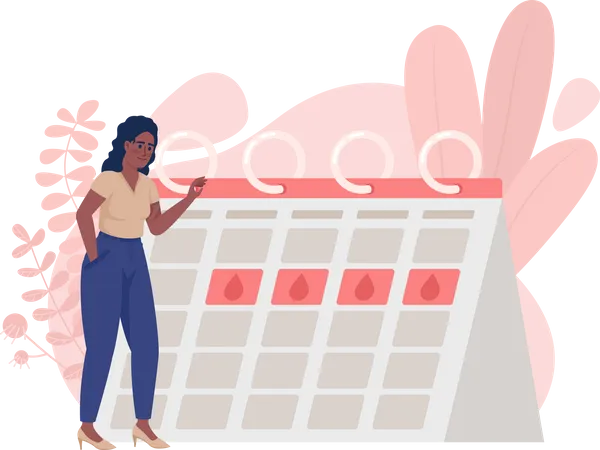 Happy woman with regular periods  Illustration