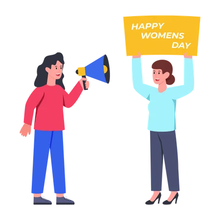 Happy Women day celebration Illustration
