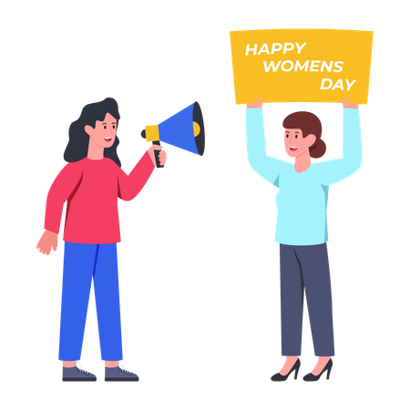 Happy Women day celebration  Illustration