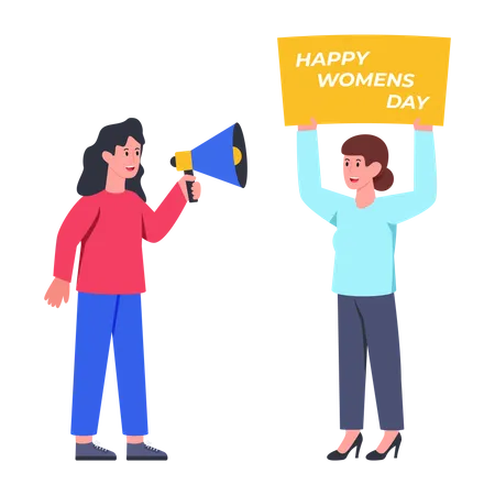 Happy Women day celebration  Illustration