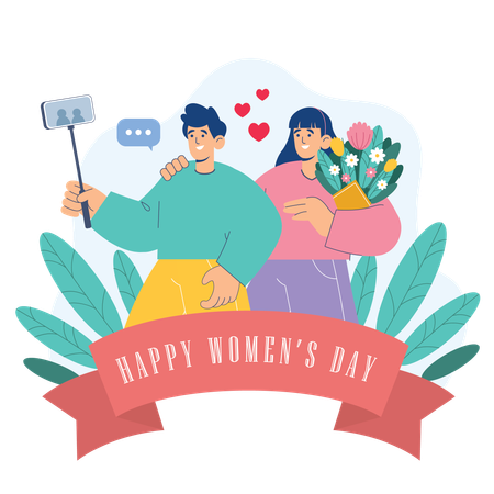 Happy Women's Day  Illustration