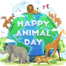 world of animals illustration free download