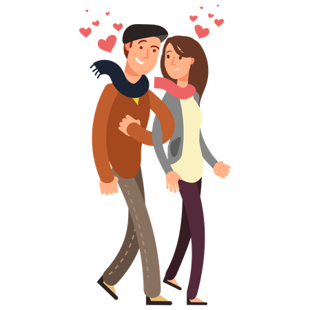 Happy young couples in love  Illustration