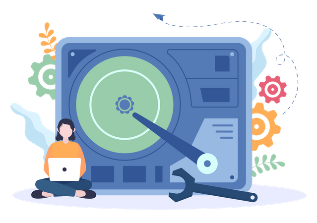 Hard disk repair  Illustration