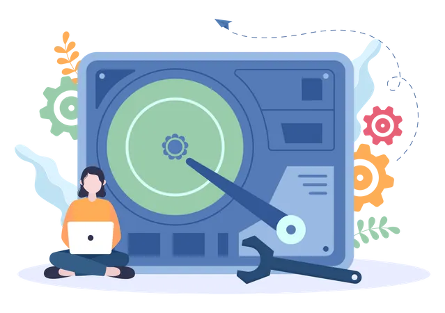 Hard disk repair  Illustration