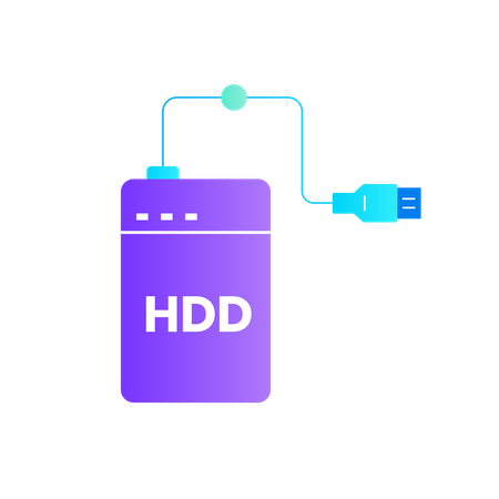 Hard drive data transfer  Illustration