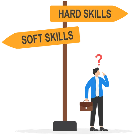 Hard skills vs soft skills  Illustration