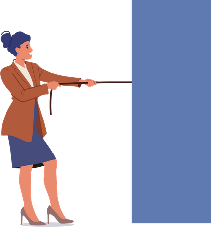 Hard working businesswoman  Illustration