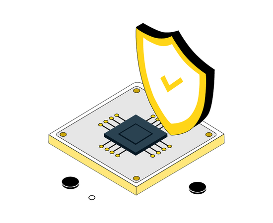 Hardware-Sicherheitschip  Illustration