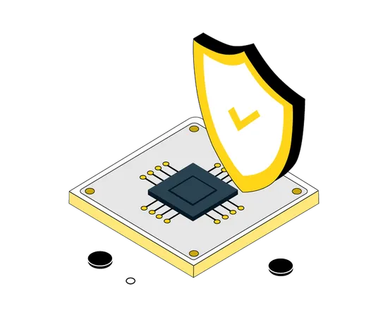 Hardware-Sicherheitschip  Illustration