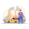 illustration for harmful gases
